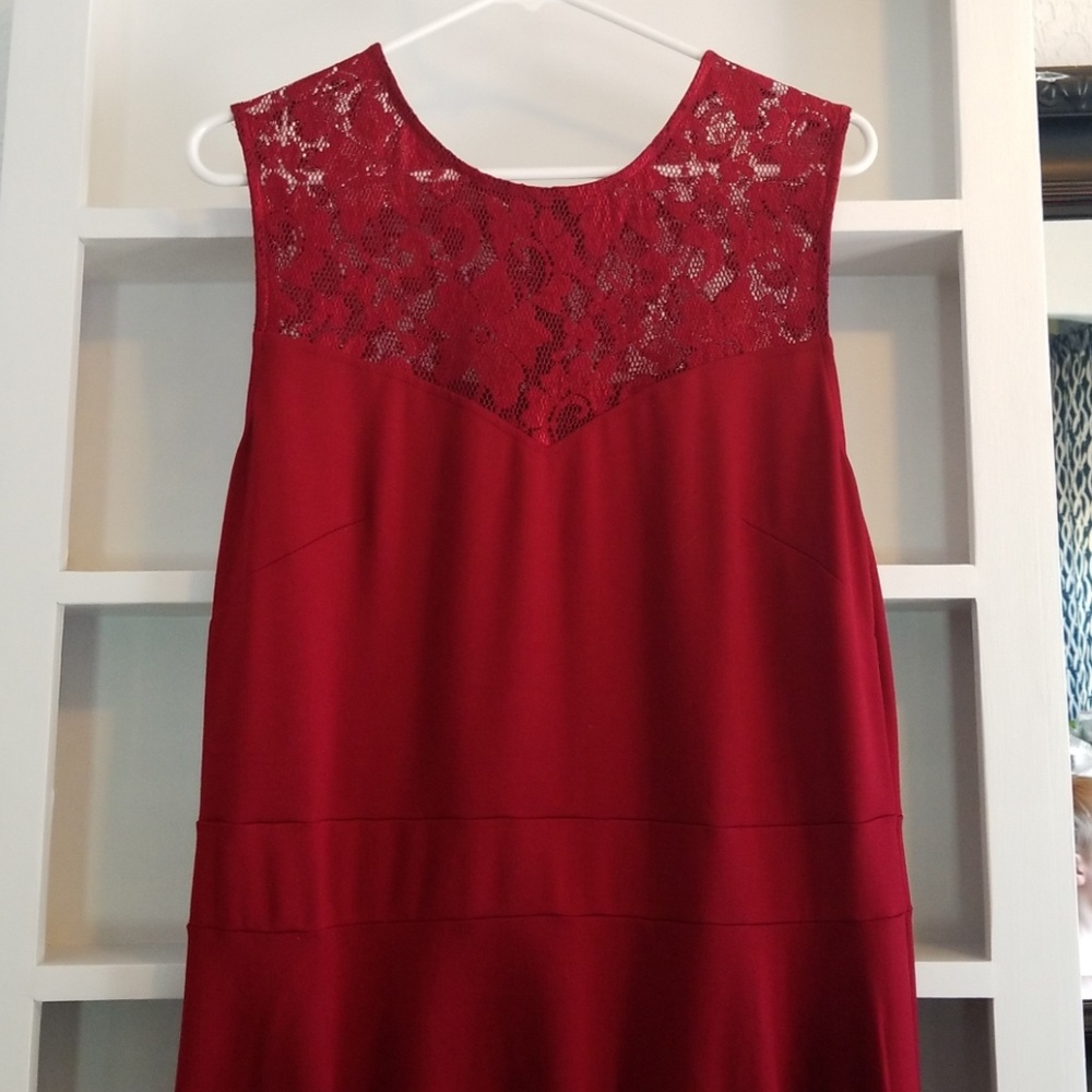 Burgundy Fit Flare Dress Perfect Valentine's Day